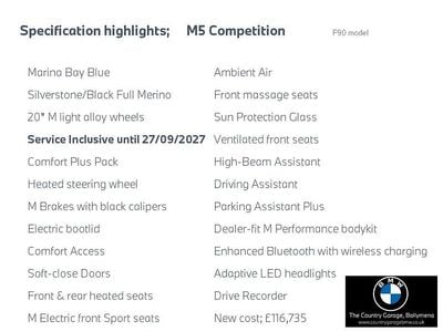 Blue Used 2022 BMW M5 Competition Edition | £59,495 (Fair price)