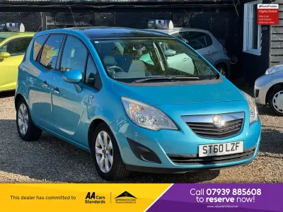 Used Vauxhall Meriva 100 HP (73 kW) 2010 Blue MPV