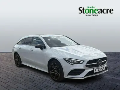Used Mercedes CLA250e Shooting Brake AMG line 2023 White Estate