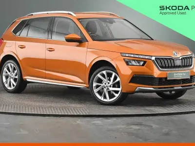 Used Skoda Kamiq SE L Executive 147 HP (108 kW) 2023 Phoenix orange metallic SUV