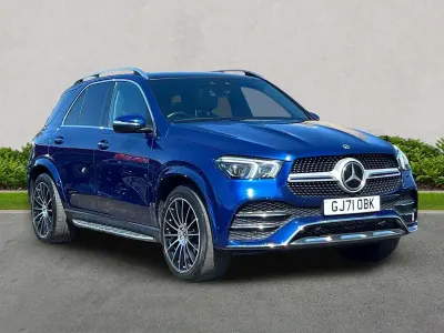 Usado Mercedes GLE300 AMG line 2021 Azul Carrinha