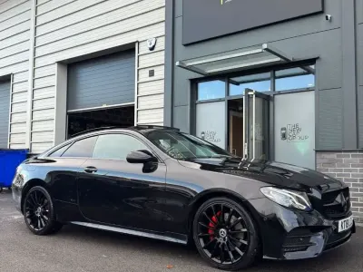 Used Mercedes E220 AMG Line Premium 194 HP (142 kW) 2018 Black Coupe