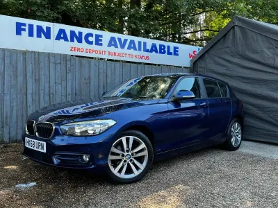Used BMW 118 Sport Line 136 HP (100 kW) 2018 Blue Hatchback