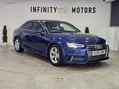Used Audi A4 S-Line 150 HP (110 kW) 2018 Blue Sedan
