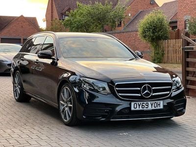 Black Used 2019 Mercedes E220 AMG line Estate | £23,500 (A bit pricey)