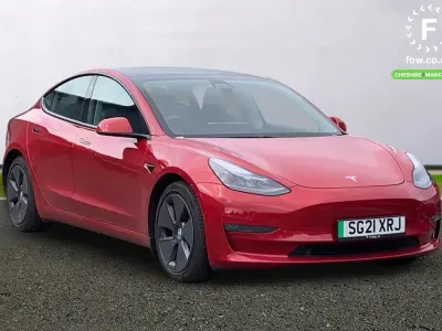 Used Tesla Model 3 Long Range AWD 77 kW (106 HP) 2021 Red Sedan
