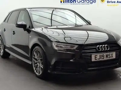 Used Audi A3 S-Line 150 HP (110 kW) 2019 Black Sedan