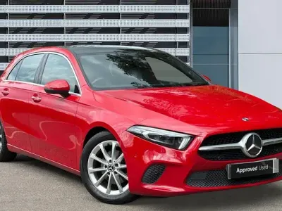Begagnad Mercedes A180 Premium Plus 116 HK (85 kW) 2019 Röd Halvkombi