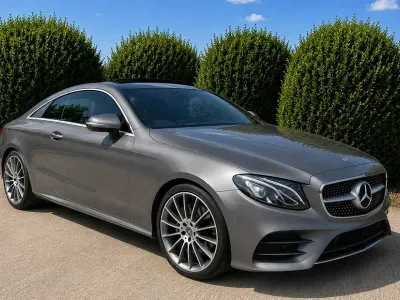 Used Mercedes E220 AMG Line Premium 194 HP (142 kW) 2018 Grey Coupe
