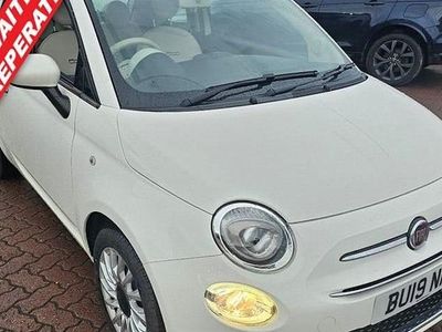 White Used 2019 Fiat 500 Lounge Hatchback | £7,199 (Fair price)