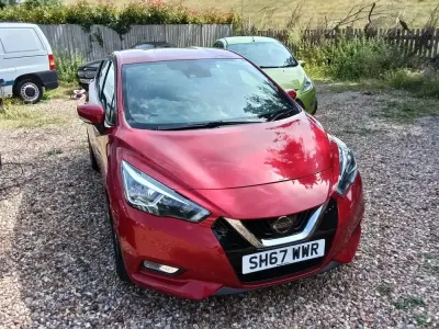 Used Nissan Micra Acenta 71 HP (52 kW) 2017 Red Hatchback