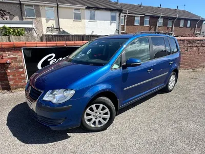 Used VW Touran S 102 HP (75 kW) 2010 Blue MPV