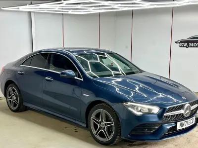 Used Mercedes CLA250e AMG Line Premium 218 HP (160 kW) 2022 Blue Coupe