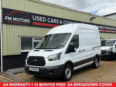 Used Ford Transit 130 HP (95 kW) 2018 White Van