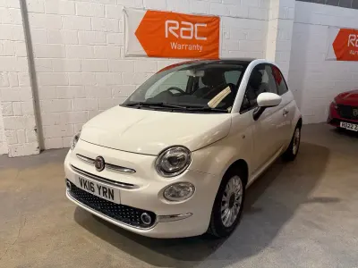 Used Fiat 500 Lounge 2016 White Hatchback