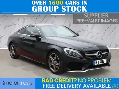 Używany Mercedes C220 AMG line 170 KM (125 kW) 2017 Czarny Coupe