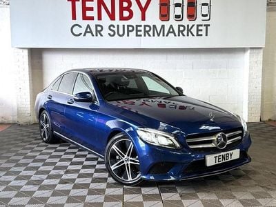 Used Mercedes C200 Premium 2019 Blue Sedan