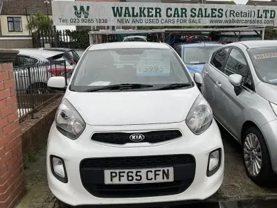 Used Kia Picanto 65 HP (47 kW) 2015 White Hatchback