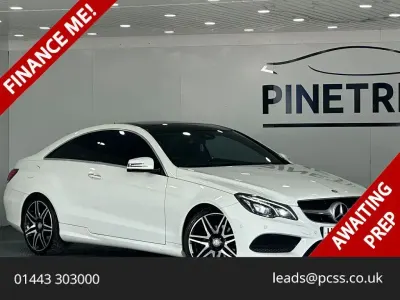 Used Mercedes E200 AMG line 184 HP (135 kW) 2015 White Coupe
