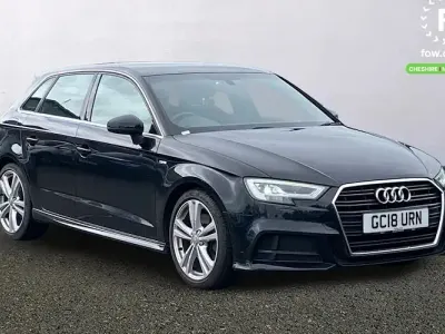 Used Audi A3 Sportback S-Line 190 HP (139 kW) 2018 Black Hatchback