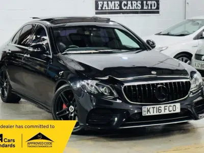 Used Mercedes E220 AMG line 191 HP (140 kW) 2016 Black Sedan