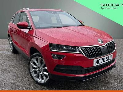 Used Skoda Karoq 150 HP (110 kW) 2020 Velvet red metallic SUV