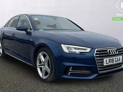 Used Audi A4 S-Line 150 HP (110 kW) 2018 Blue Sedan