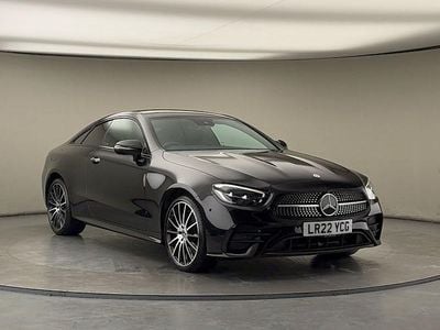 Obsidian black Used 2022 Mercedes E300 AMG line Coupe | £32,500 (Fair price)