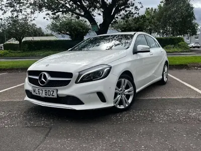 Used Mercedes A200 Premium 136 HP (100 kW) 2017 White Hatchback