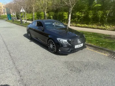 Begagnad Mercedes C220 AMG Line Premium 170 HK (125 kW) 2016 Svart Sportkupé