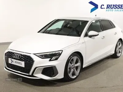 Used Audi A3 S-Line 150 HP (110 kW) 2022 White Sedan