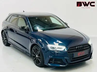 Used Audi A3 Sportback Black Edition 150 HP (110 kW) 2018 Blue Hatchback