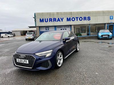 Used Audi A3 S-Line 150 HP (110 kW) 2021 Blue Hatchback