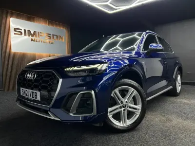 Used Audi Q5 S-Line 204 HP (150 kW) 2021 Blue SUV