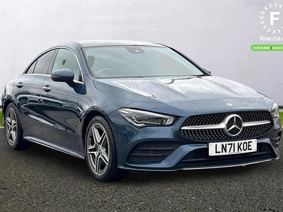 Used Mercedes CLA200 AMG Line Premium Plus 163 HP (119 kW) 2021 Blue Coupe