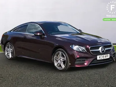Used Mercedes E400 AMG line 340 HP (250 kW) 2019 Red Coupe