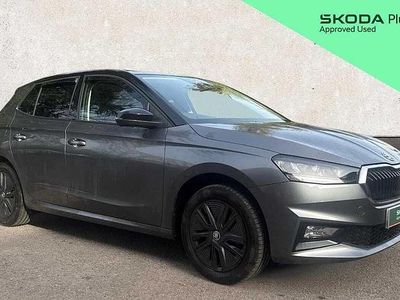 Used Skoda Fabia Colour Edition 95 HP (69 kW) 2023 Graphite grey metallic body / black magic pearl effect roof Hatchback