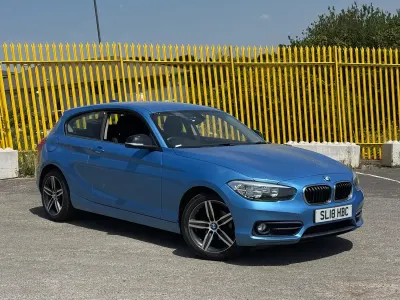 Used BMW 118 Sport Line 136 HP (100 kW) 2018 Blue Hatchback