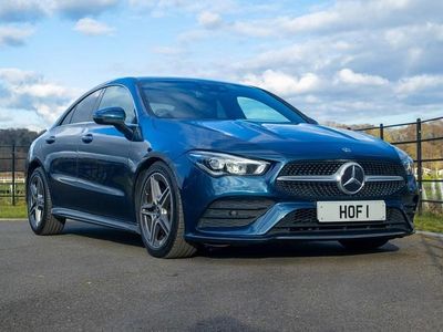 Begagnad Mercedes CLA220 AMG Line Premium 190 HK (139 kW) 2019 Blå Sedan