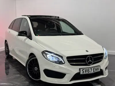 Used Mercedes B200 AMG line 156 HP (114 kW) 2017 White Hatchback