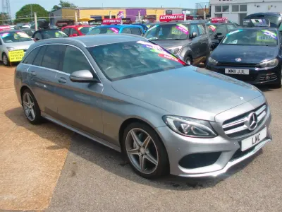 Used Mercedes C220 AMG line 170 HP (125 kW) 2015 Silver Estate