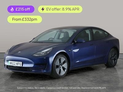 Blue Used 2022 Tesla Model 3 Standard Range Sedan | £18,464 (Fair price)