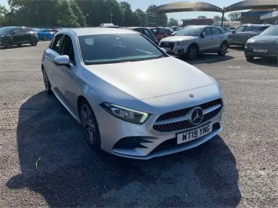 Used Mercedes A180 AMG line 136 HP (100 kW) 2019 Silver Hatchback