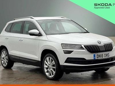 Used Skoda Karoq 110 HP (80 kW) 2018 Moon white metallic SUV