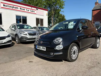 Used Fiat 500 Lounge 69 HP (50 kW) 2018 Black Hatchback