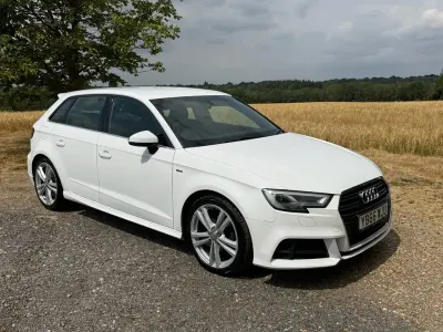 Used Audi A3 S-Line 150 HP (110 kW) 2017 White Hatchback