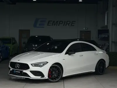 Used Mercedes CLA35 AMG Premium Plus 306 HP (225 kW) 2020 White Coupe