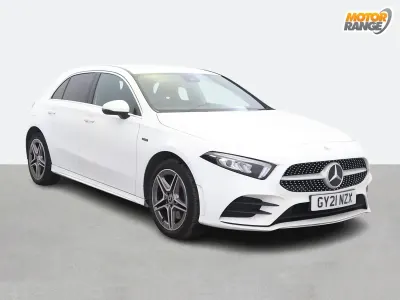 Used Mercedes A250 AMG line 218 HP (160 kW) 2021 White Hatchback