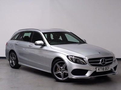 Used Mercedes C220 AMG line 170 HP (125 kW) 2018 Silver Estate