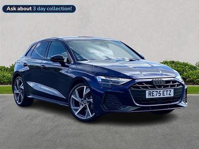 Used Audi A3 Black Edition 150 HP (110 kW) 2025 Blue Hatchback